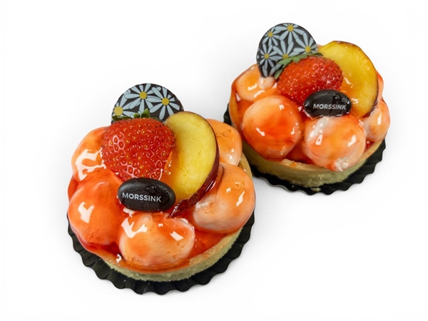 Vegan aardbei perzik tartelette