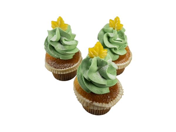 Mini kerstboom muffin vanille